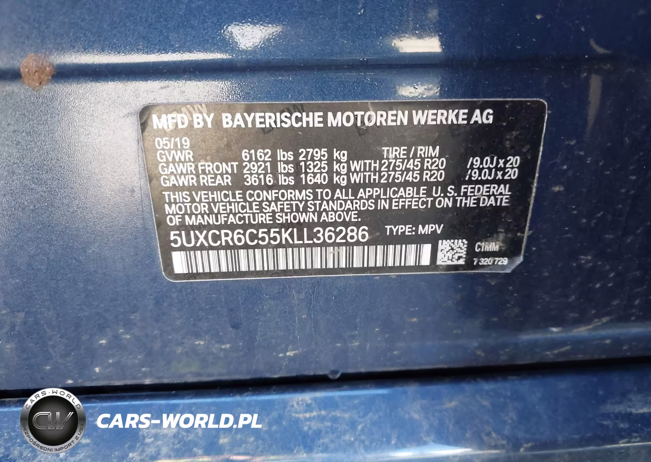 2019 BMW X5 xDrive40I VIN:5UXCR6C55KLL36286 - 9