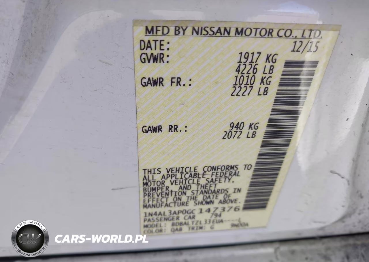 2016 Nissan Altima 2.5 Sl VIN:1N4AL3AP0GC147376 - 9