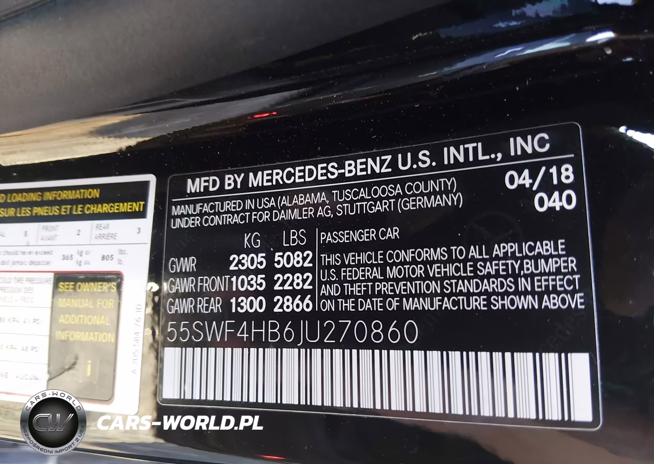2018 Mercedes-Benz C 350E VIN:55SWF4HB6JU270860 - 9