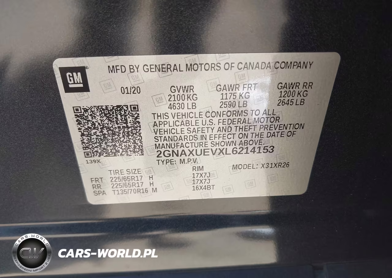 2020 Chevrolet Equinox Awd Lt 1.5L Turbo VIN:2GNAXUEVXL6214153 - 9