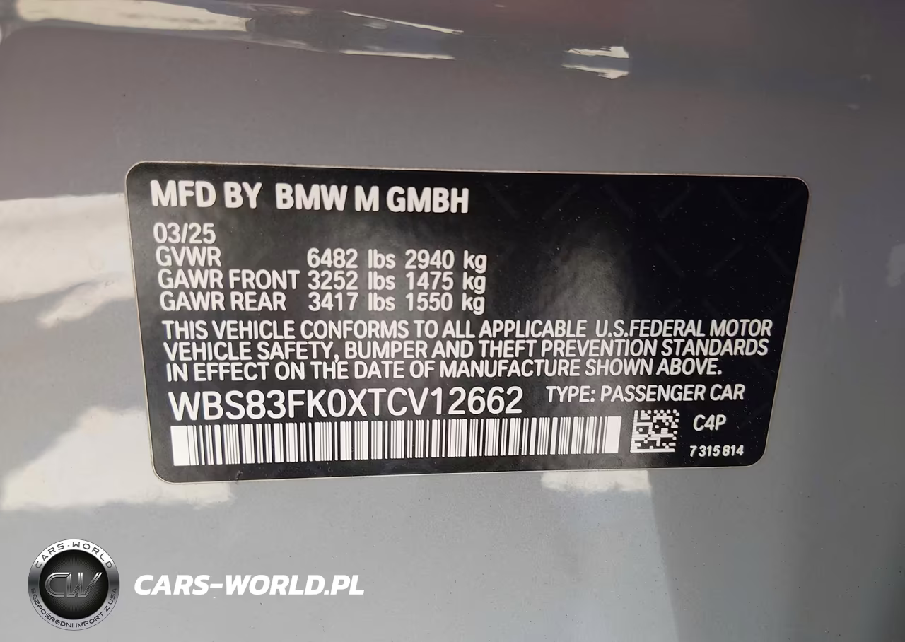 2026 BMW M5 VIN:WBS83FK0XTCV12662 - 9