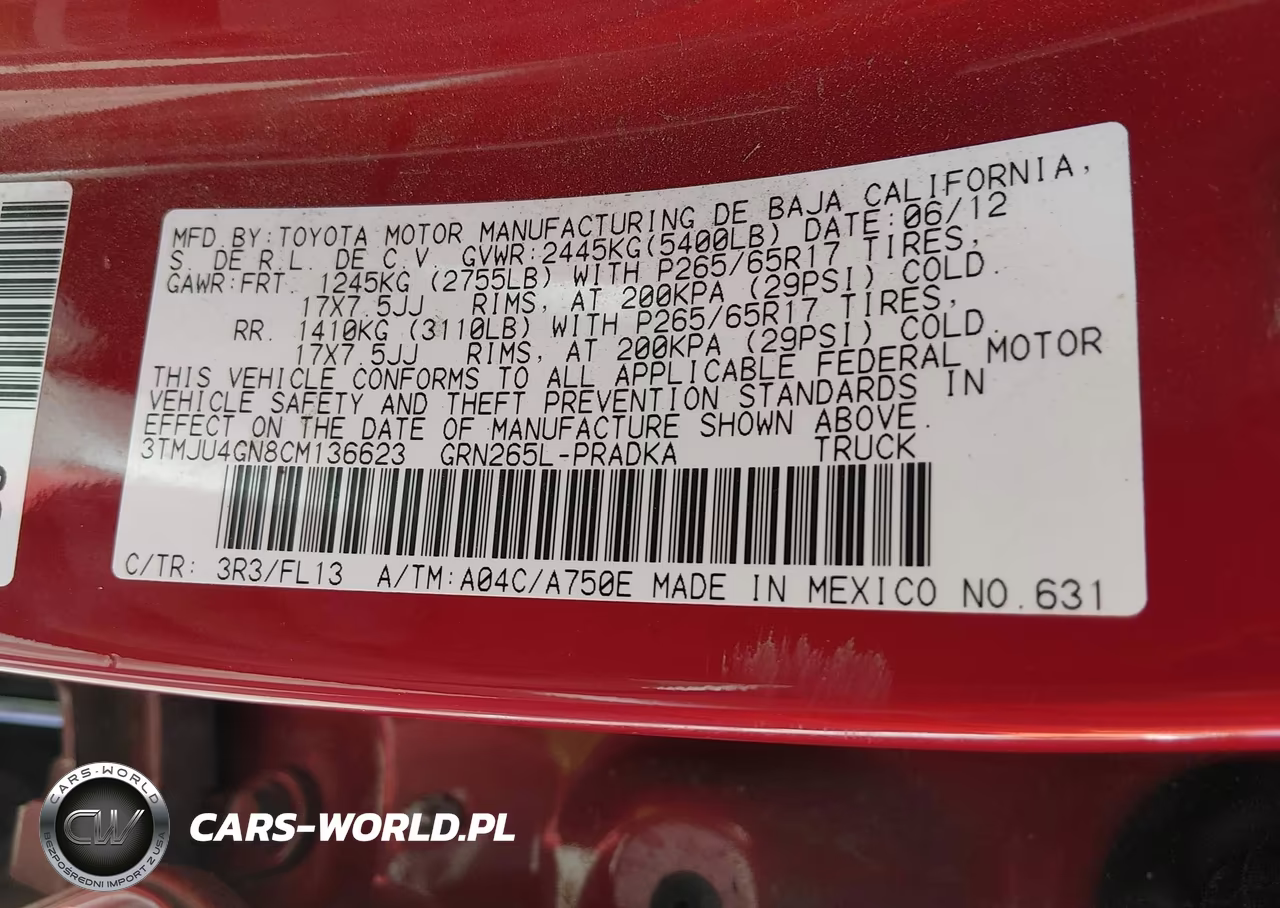 2012 Toyota Tacoma Prerunner V6 VIN:3TMJU4GN8CM136623 - 9
