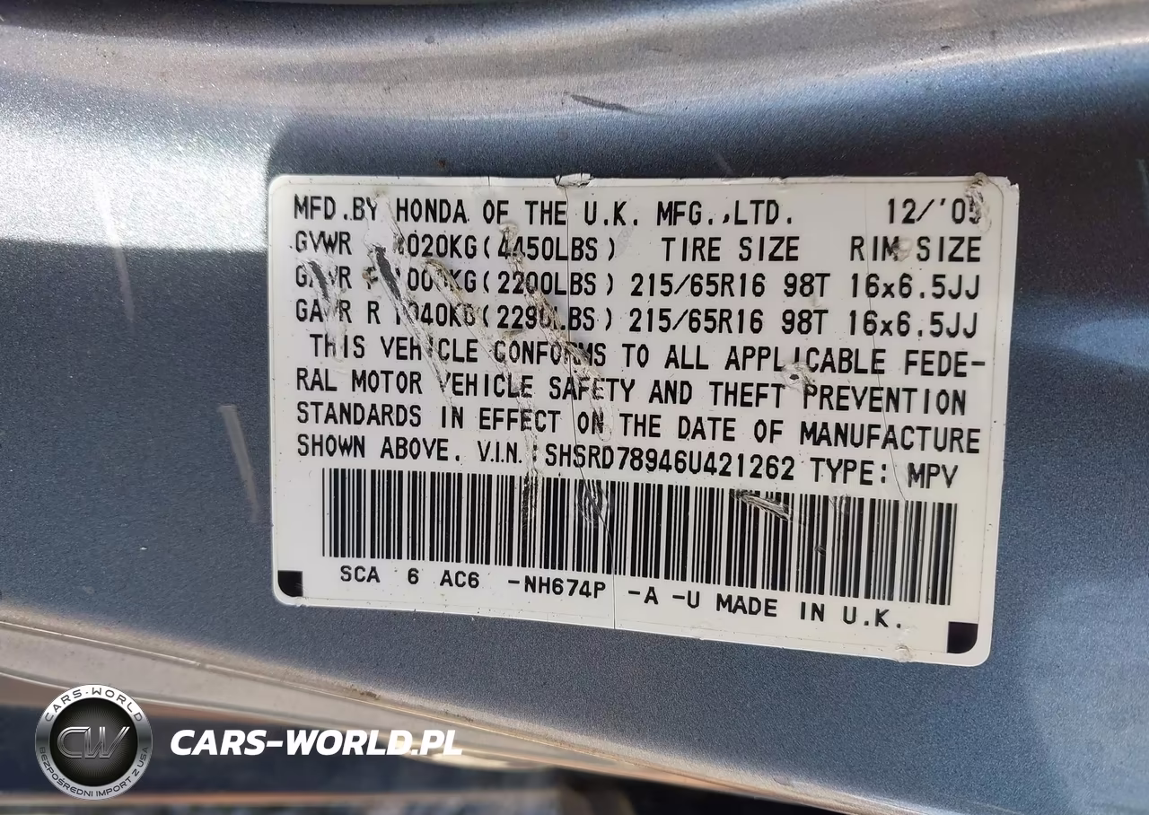 2006 Honda Cr-V Se VIN:SHSRD78946U421262 - 9