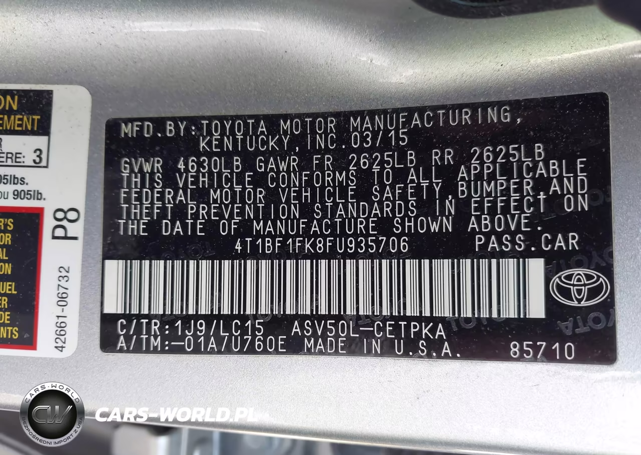 2015 Toyota Camry Xse VIN:4T1BF1FK8FU935706 - 9