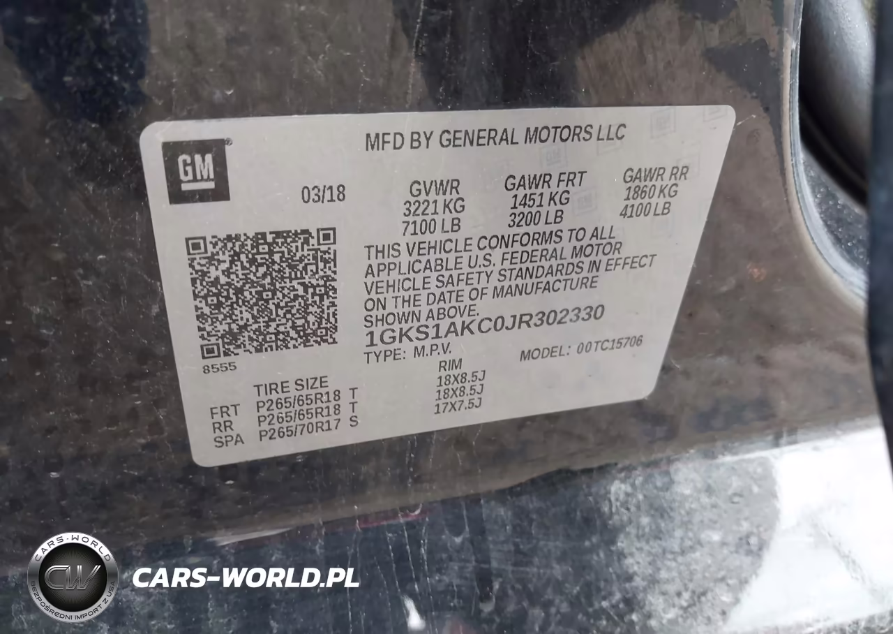 2018 GMC Yukon Sle VIN:1GKS1AKC0JR302330 - 9