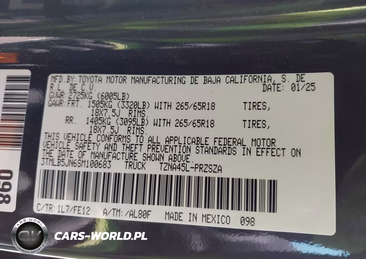 2025 Toyota Tacoma Trd Sport VIN:3TMLB5JN6SM100683 - 9