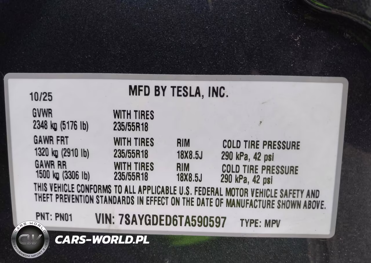 2026 Tesla Model Y Premium Rear-Wheel Drive-Standard Rear-Wheel Drive VIN:7SAYGDED6TA590597 - 9