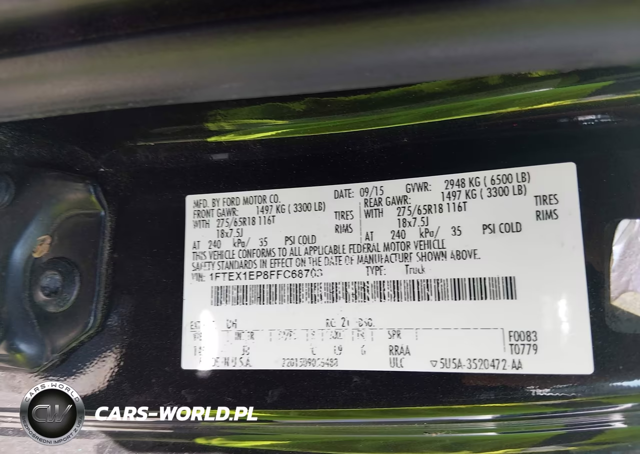2015 Ford F-150 Xlt VIN:1FTEX1EP8FFC68703 - 9