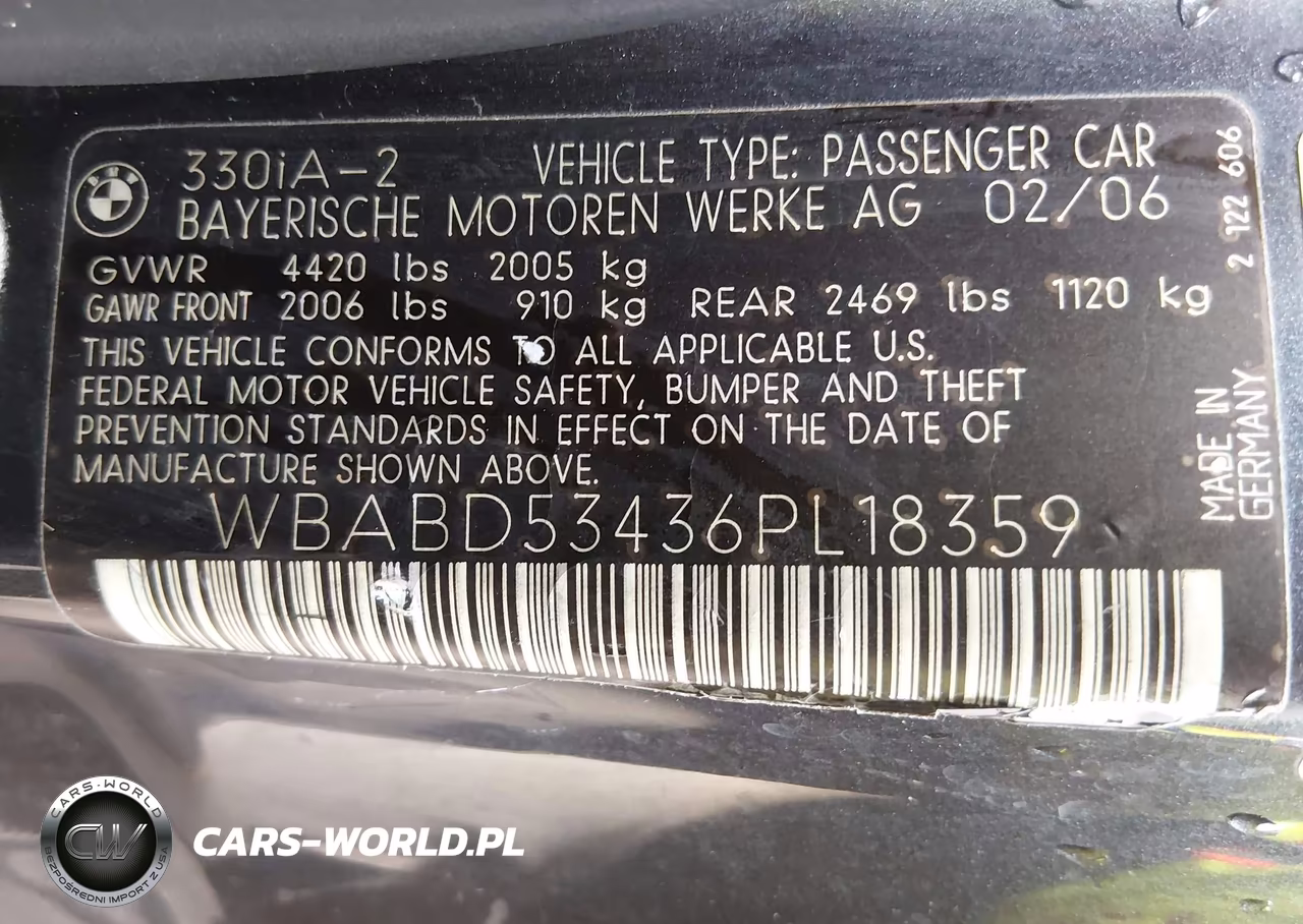 2006 BMW 330Ci VIN:WBABD53436PL18359 - 9