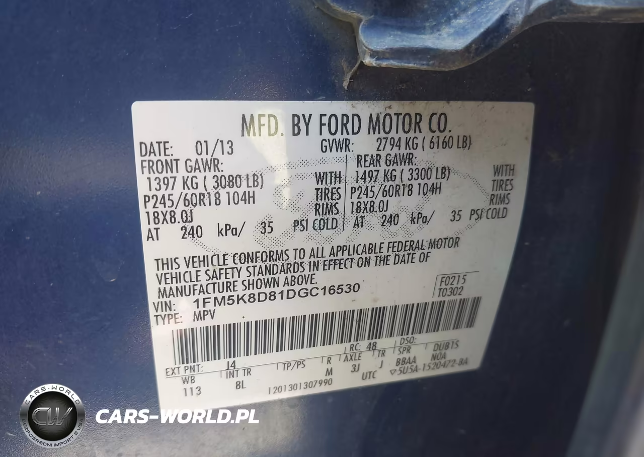 2013 Ford Explorer Xlt VIN:1FM5K8D81DGC16530 - 9