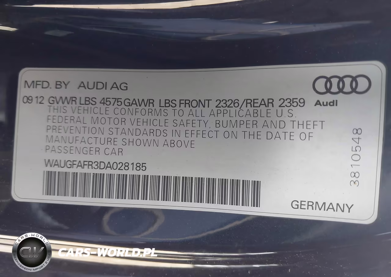 2013 Audi A5 2.0T Premium VIN:WAUGFAFR3DA028185 - 9