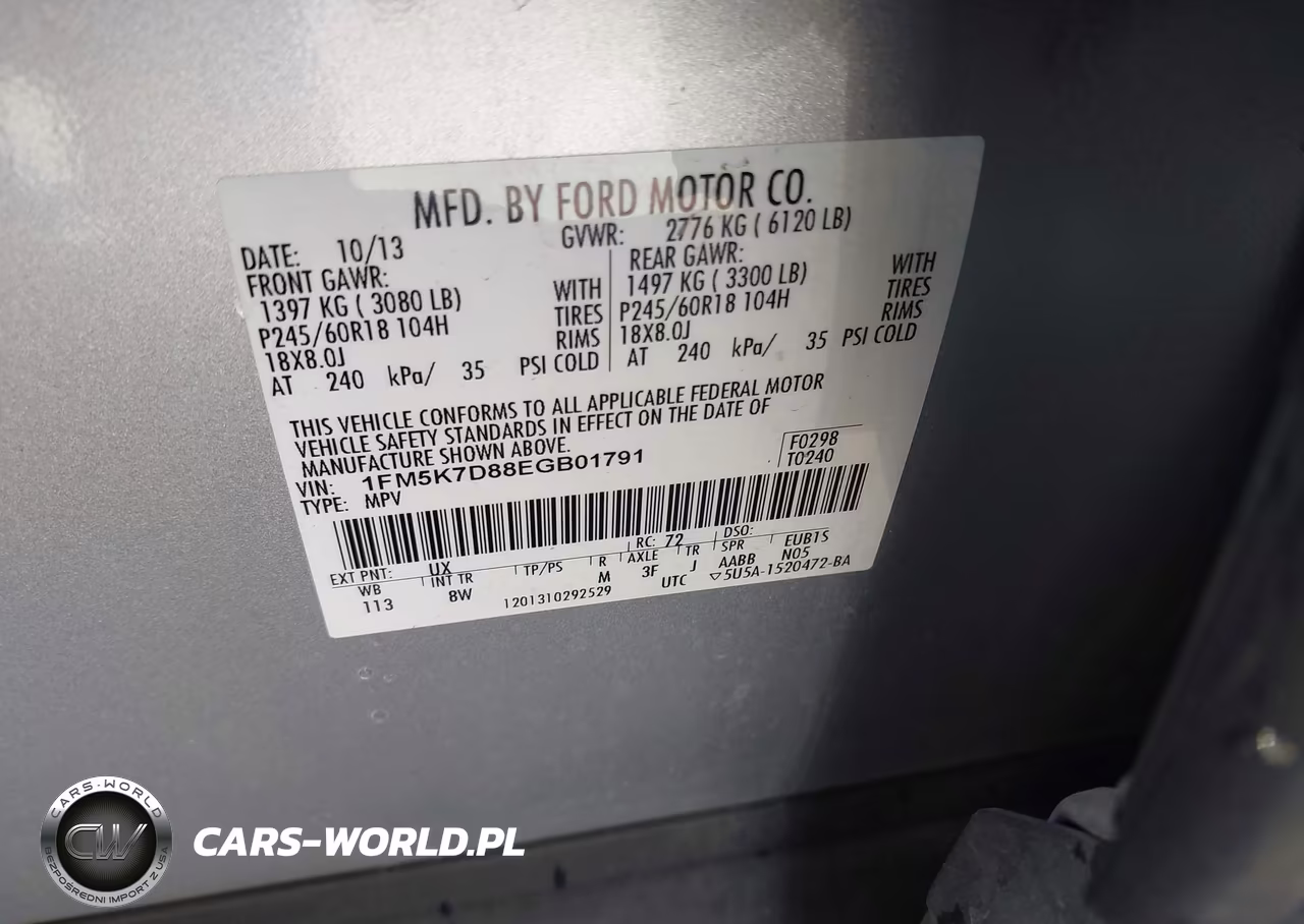 2014 Ford Explorer Xlt VIN:1FM5K7D88EGB01791 - 9