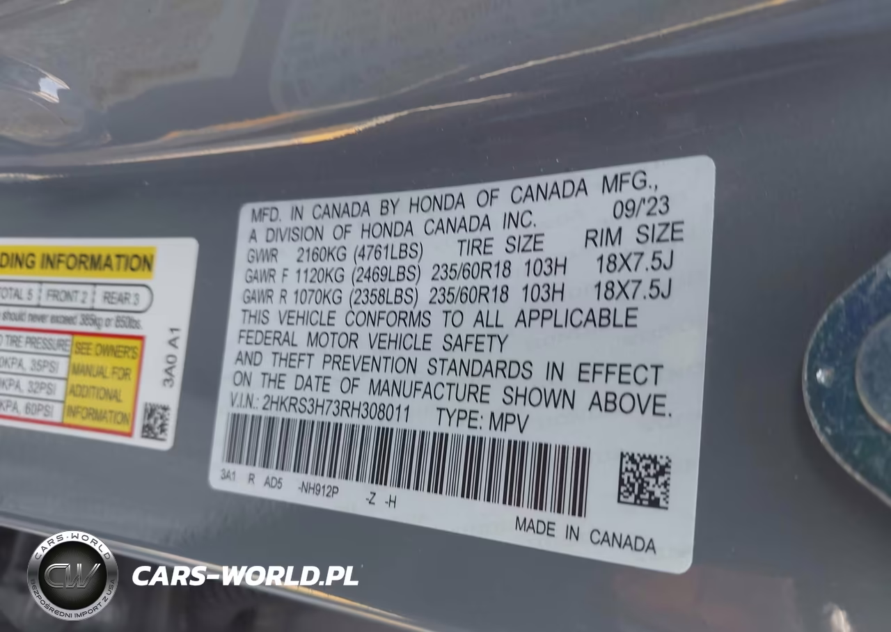 2024 Honda Cr-V Ex-L 2Wd VIN:2HKRS3H73RH308011 - 9