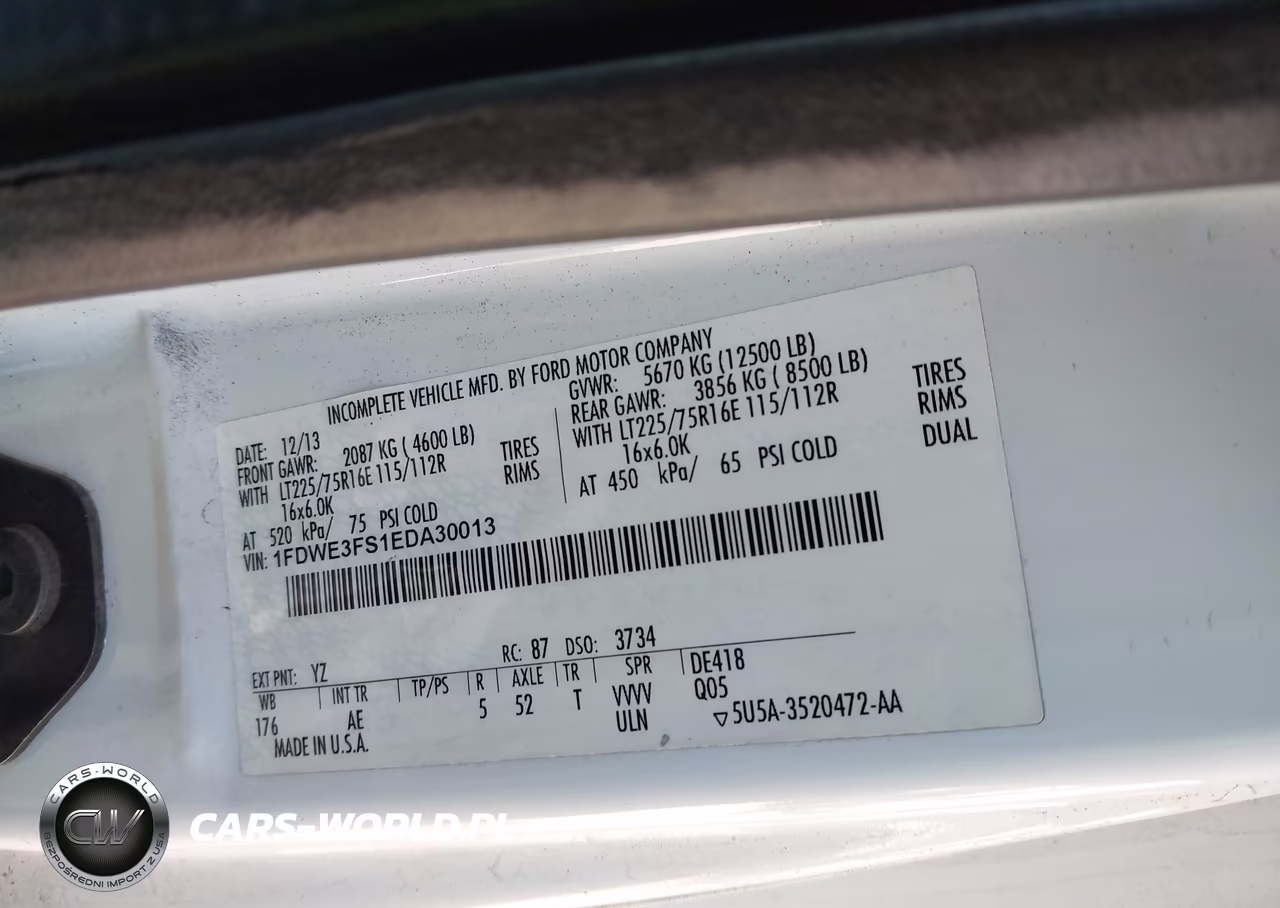 2014 Ford E-350 Cutaway VIN:1FDWE3FS1EDA30013 - 9