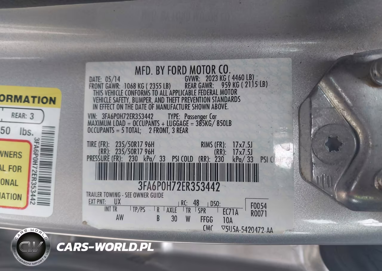 2014 Ford Fusion Se VIN:3FA6P0H72ER353442 - 9