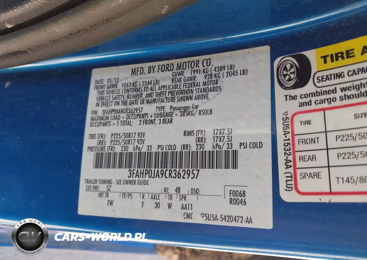 2012 Ford Fusion Sel VIN:3FAHP0JA9CR362957 - 9