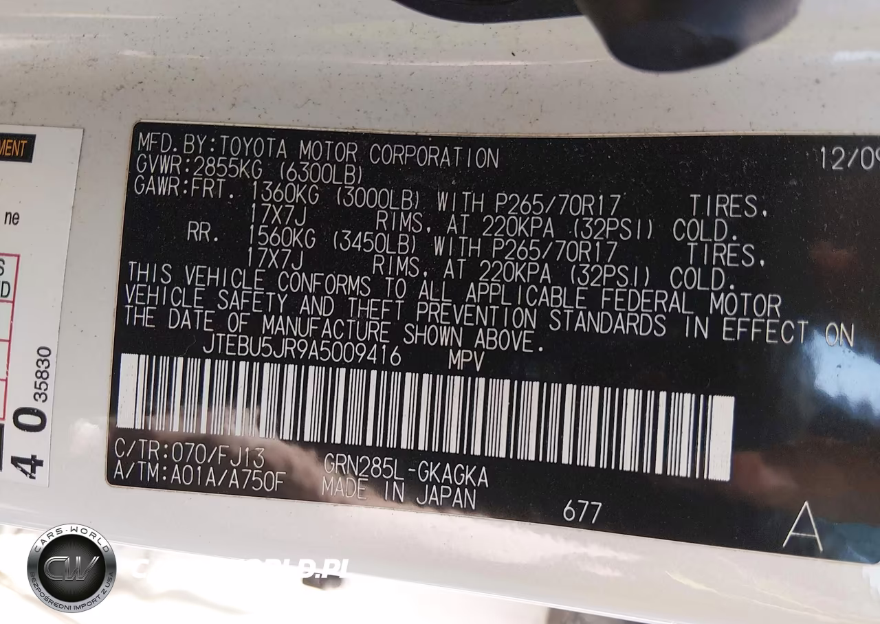 2010 Toyota 4Runner Sr5 V6 VIN:JTEBU5JR9A5009416 - 9