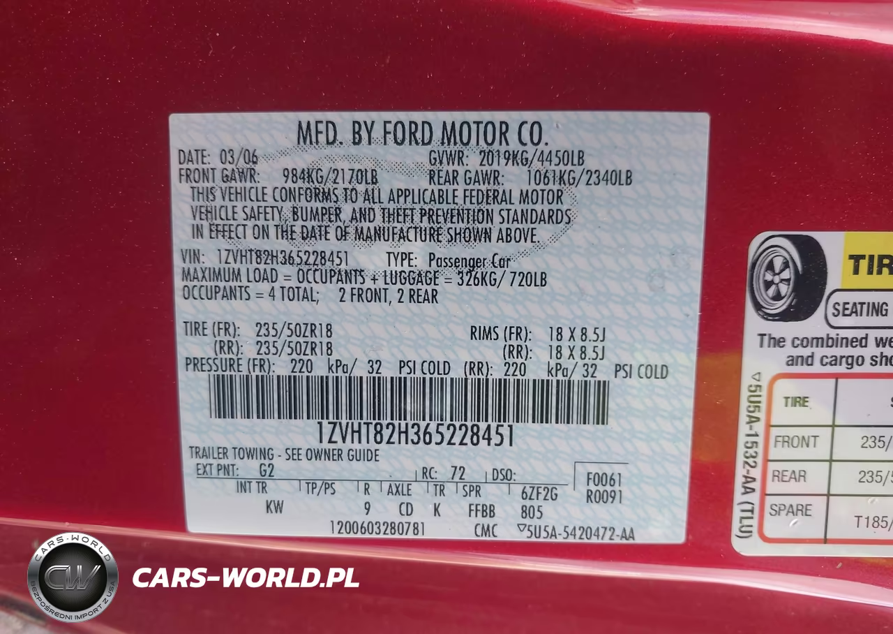 2006 Ford Mustang Gt VIN:1ZVHT82H365228451 - 9