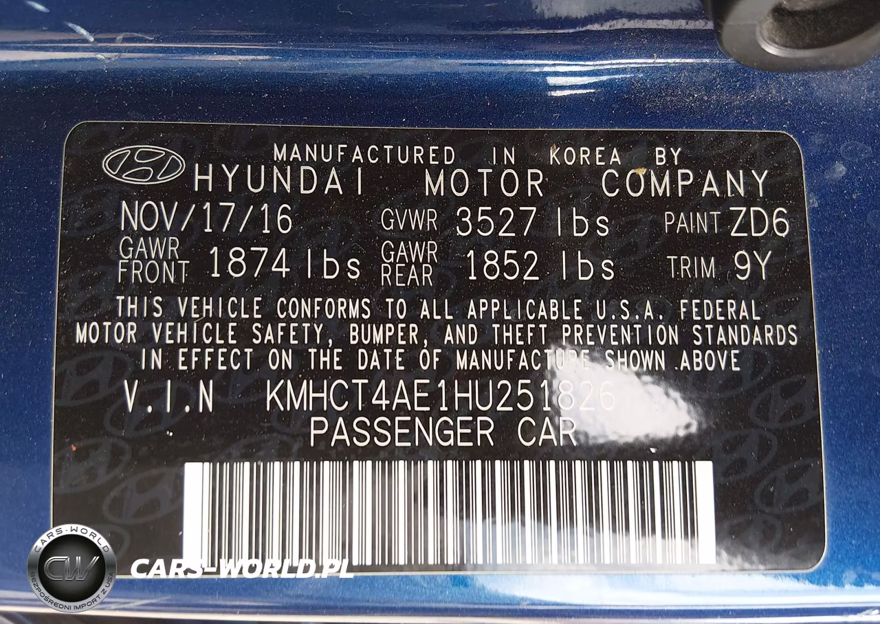 2017 Hyundai Accent Se VIN:KMHCT4AE1HU251826 - 9