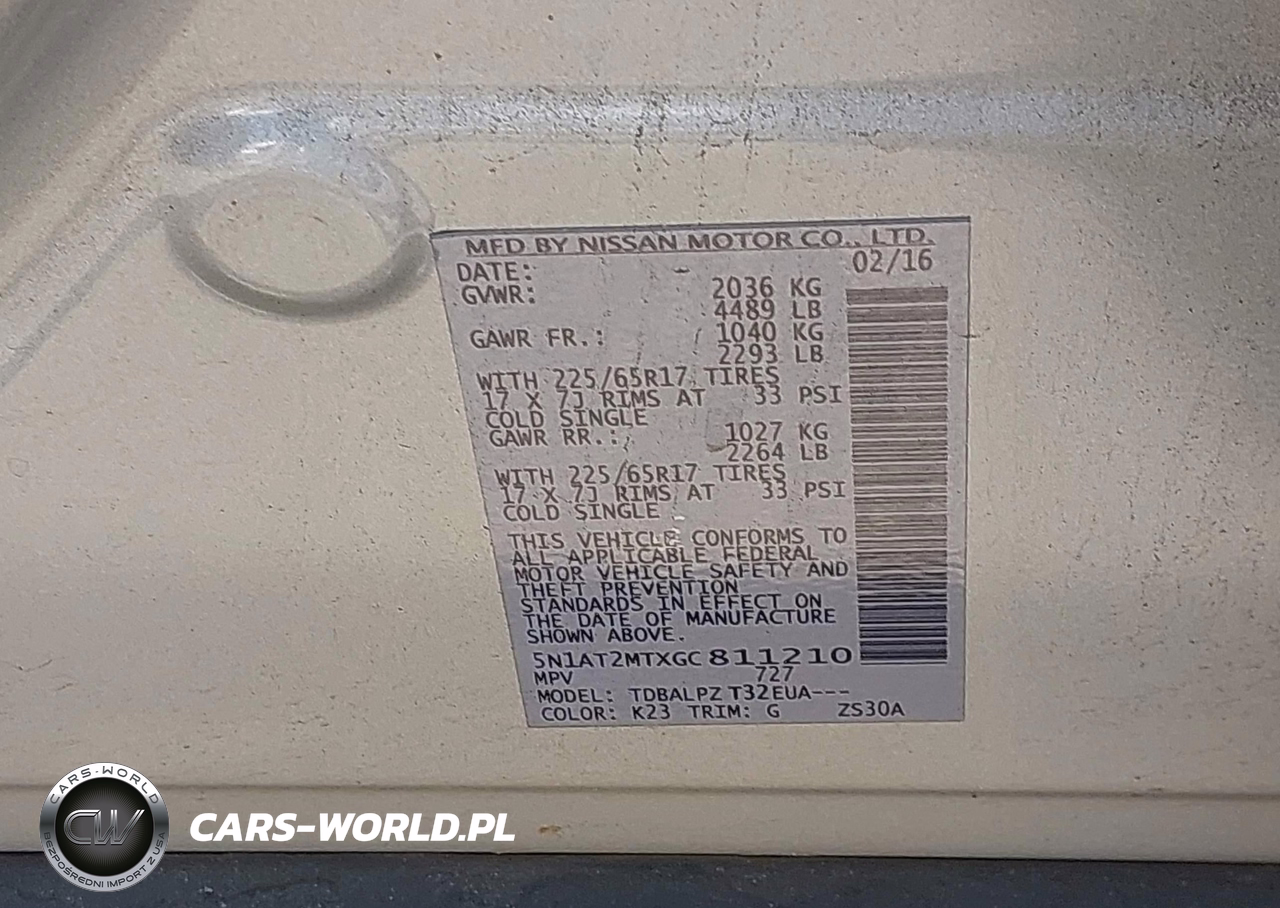 2016 Nissan Rogue S-Sl-Sv VIN:5N1AT2MTXGC811210 - 9