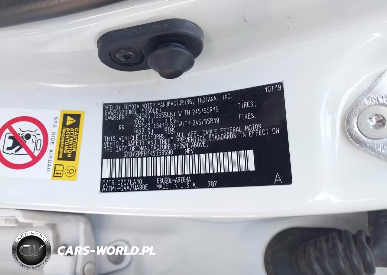 2019 Toyota Highlander Limited VIN:5TDYZRFH1KS358590 - 9