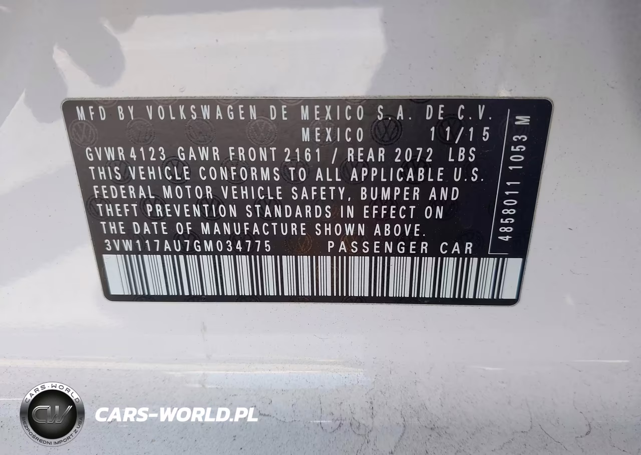 2016 Volkswagen Golf Tsi S 4-Door VIN:3VW117AU7GM034775 - 9