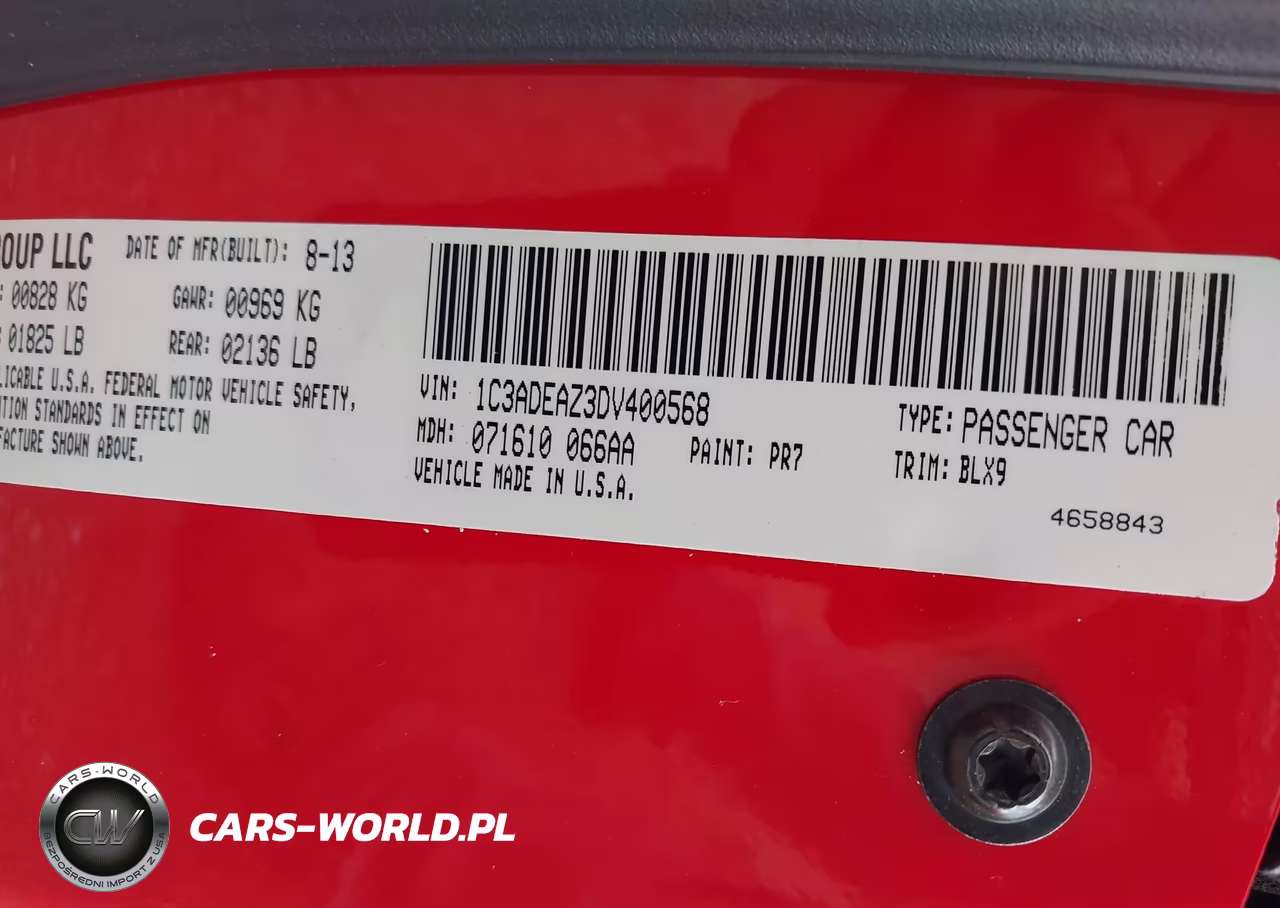 2013 Dodge Srt Viper VIN:1C3ADEAZ3DV400568 - 9