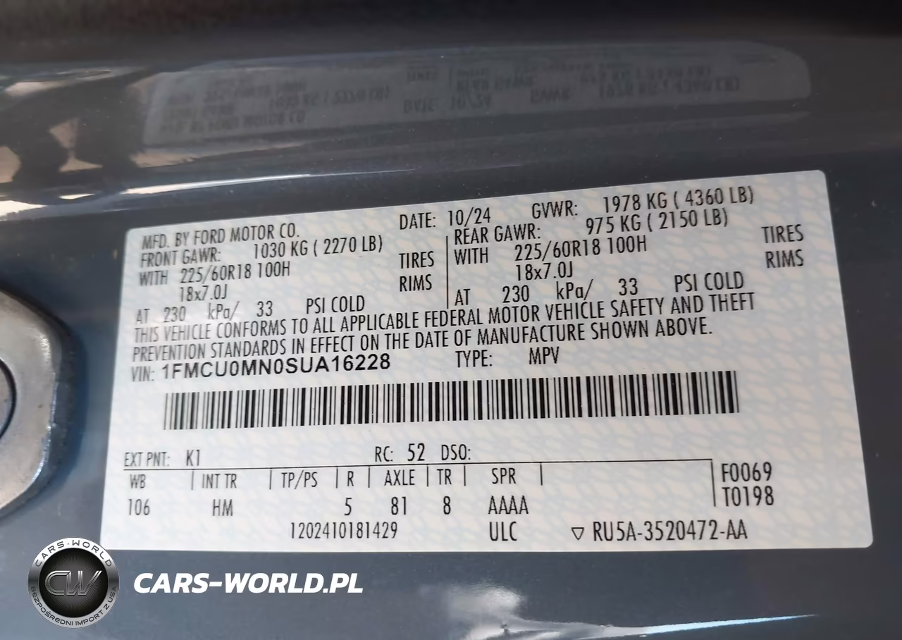 2025 Ford Escape St-Line VIN:1FMCU0MN0SUA16228 - 9