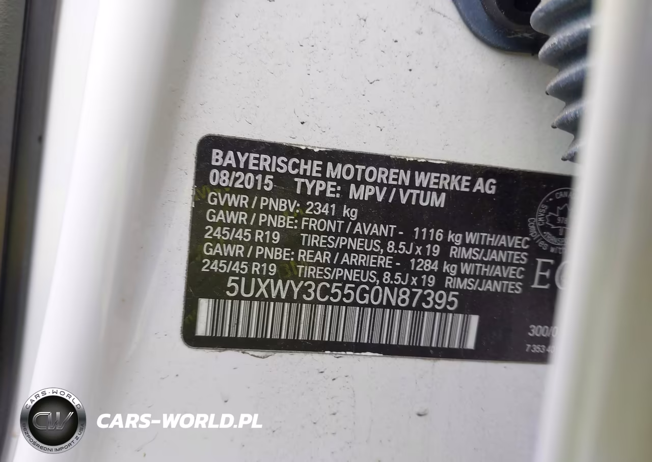 2016 BMW X3 xDrive28D VIN:5UXWY3C55G0N87395 - 9