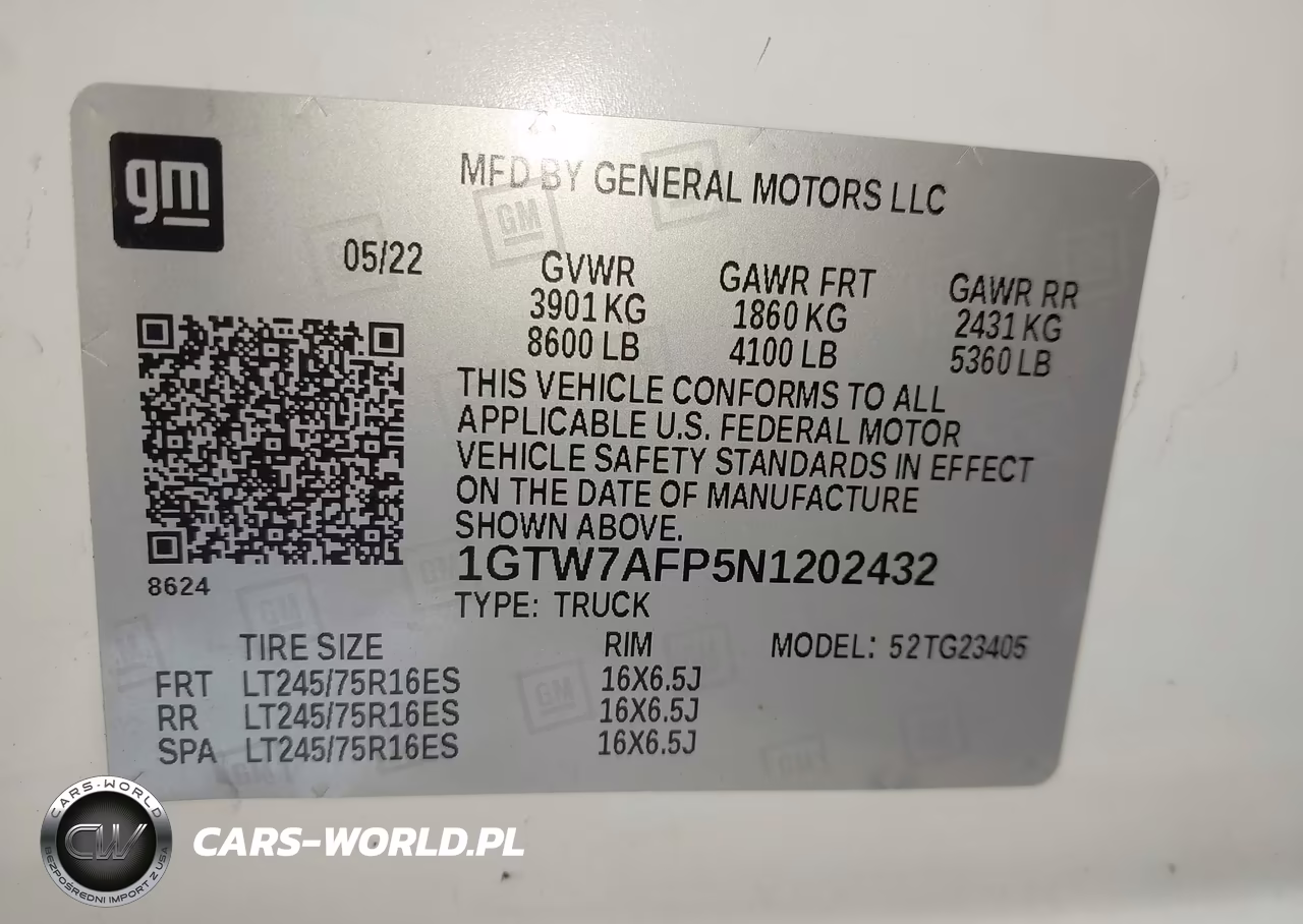 2022 GMC Savana Cargo Rwd 2500 Regular Wheelbase Work Van VIN:1GTW7AFP5N1202432 - 9