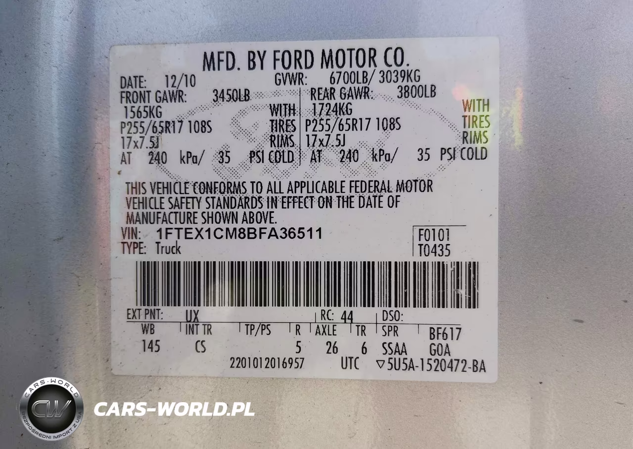 2011 Ford F-150 Stx VIN:1FTEX1CM8BFA36511 - 9
