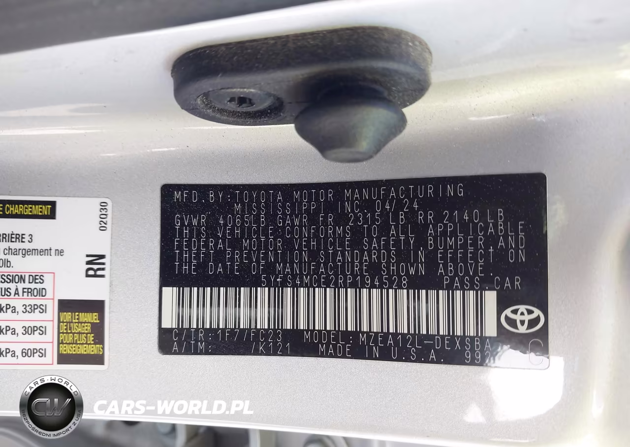 2024 Toyota Corolla Se VIN:5YFS4MCE2RP194528 - 9