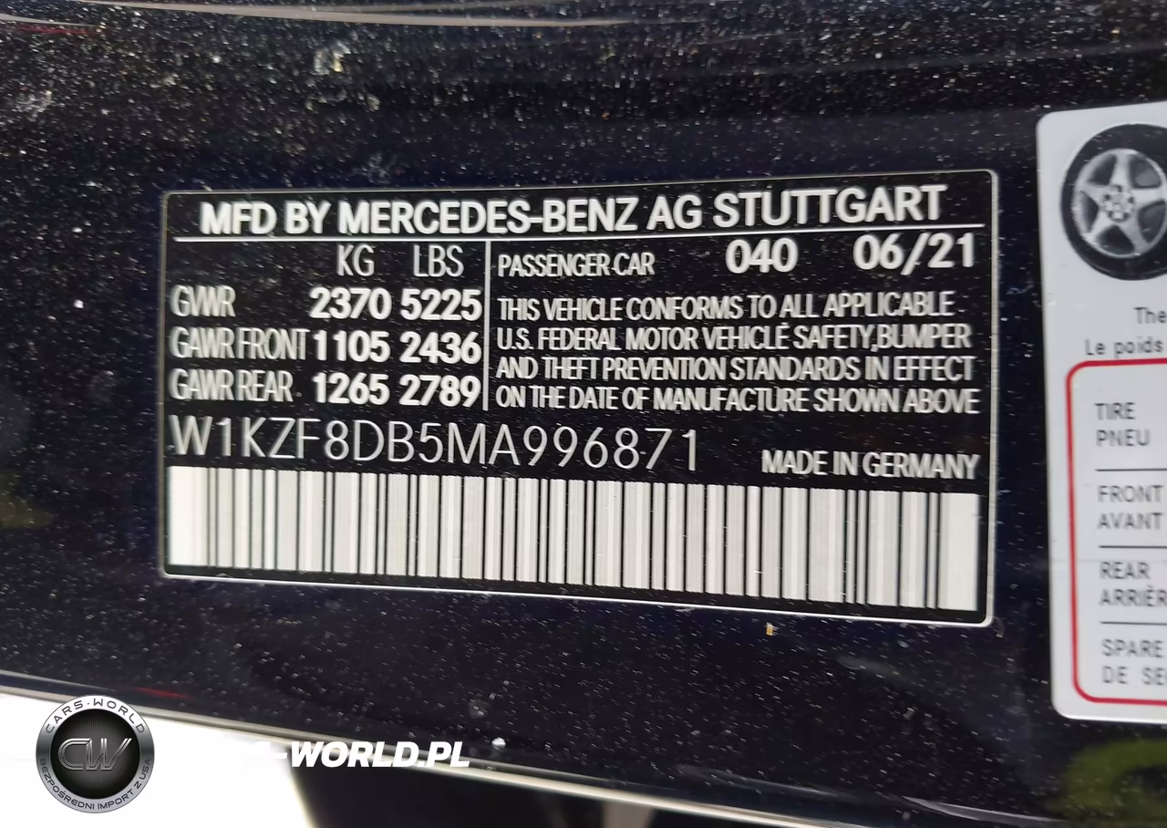 2021 Mercedes-Benz E 350 VIN:W1KZF8DB5MA996871 - 9