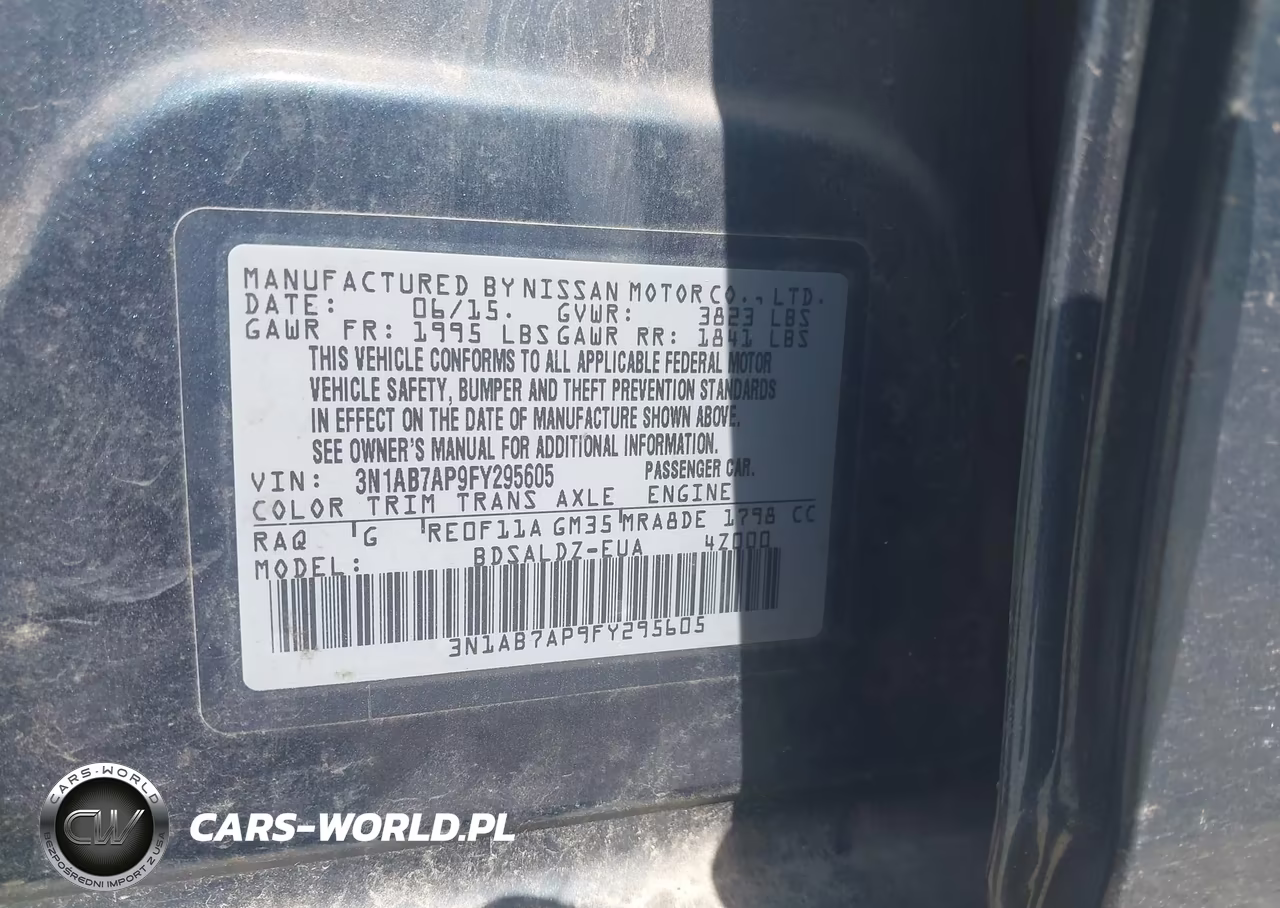 2015 Nissan Sentra Sv VIN:3N1AB7AP9FY295605 - 9