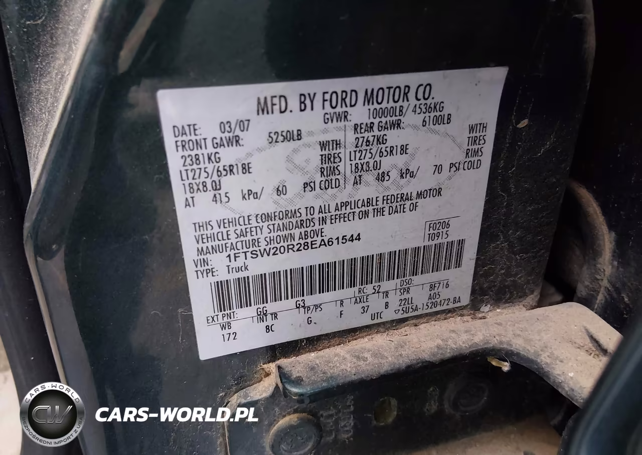 2008 Ford F-250 Lariat VIN:1FTSW20R28EA61544 - 9