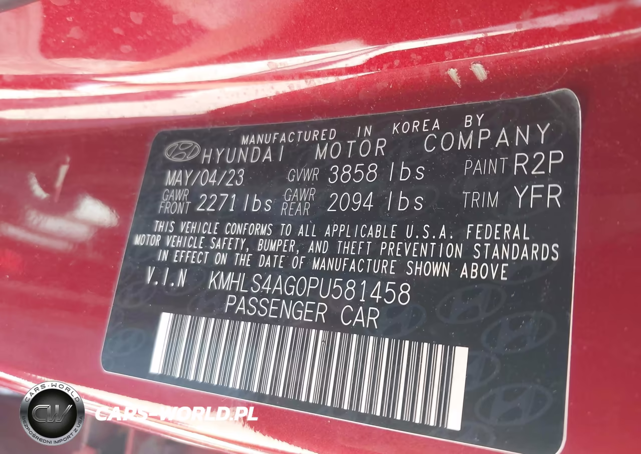 2023 Hyundai Elantra Sel VIN:KMHLS4AG0PU581458 - 9