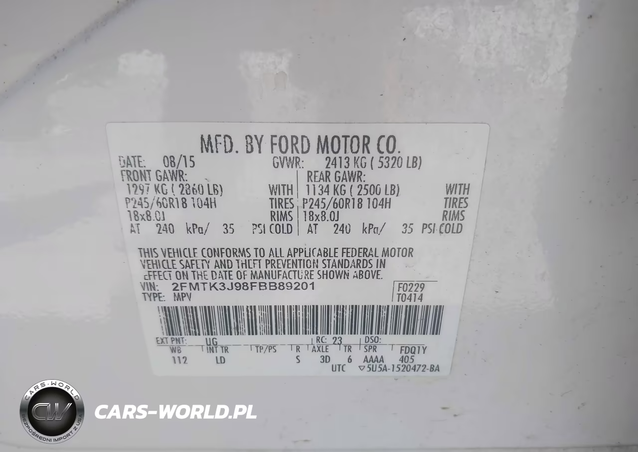 2015 Ford Edge Sel VIN:2FMTK3J98FBB89201 - 9