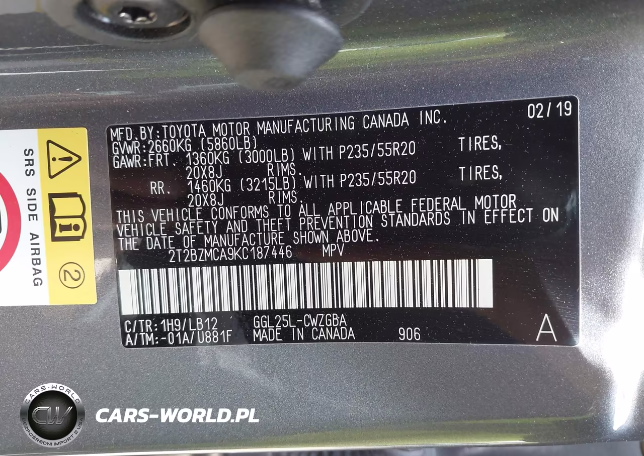 2019 Lexus Rx 350 VIN:2T2BZMCA9KC187446 - 9