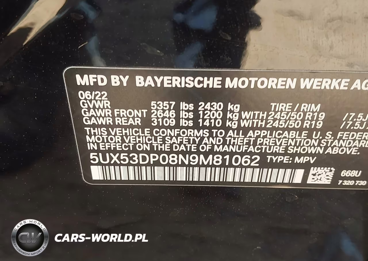 2022 BMW X3 xDrive30I VIN:5UX53DP08N9M81062 - 9