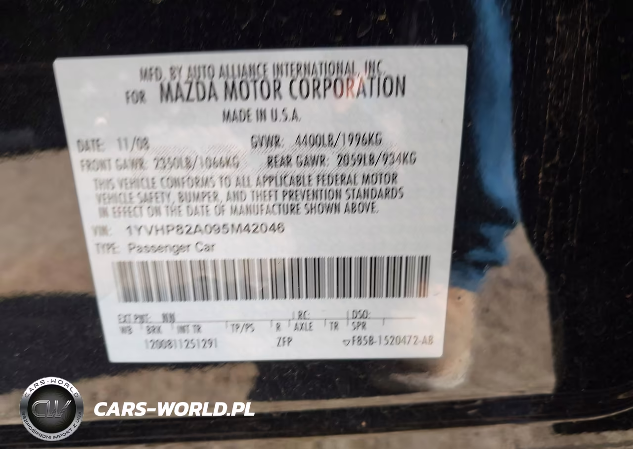 2009 Mazda Mazda6 I Touring VIN:1YVHP82A095M42046 - 9