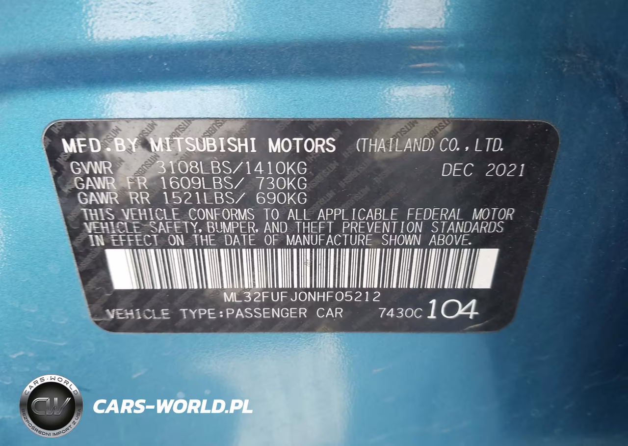 2022 Mitsubishi Mirage G4 Black Edition-Es-Le VIN:ML32FUFJ0NHF05212 - 9