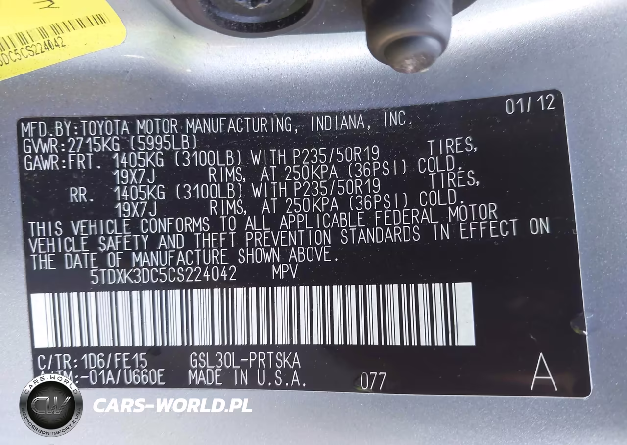 2012 Toyota Sienna Se 8 Passenger VIN:5TDXK3DC5CS224042 - 9