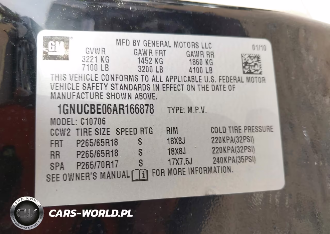 2010 Chevrolet Tahoe Lt VIN:1GNUCBE06AR166878 - 9
