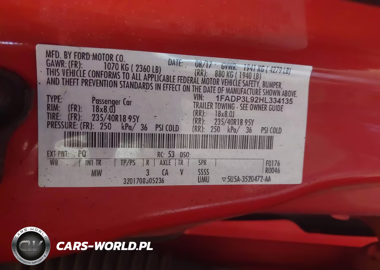 2017 Ford Focus St VIN:1FADP3L92HL334135 - 9