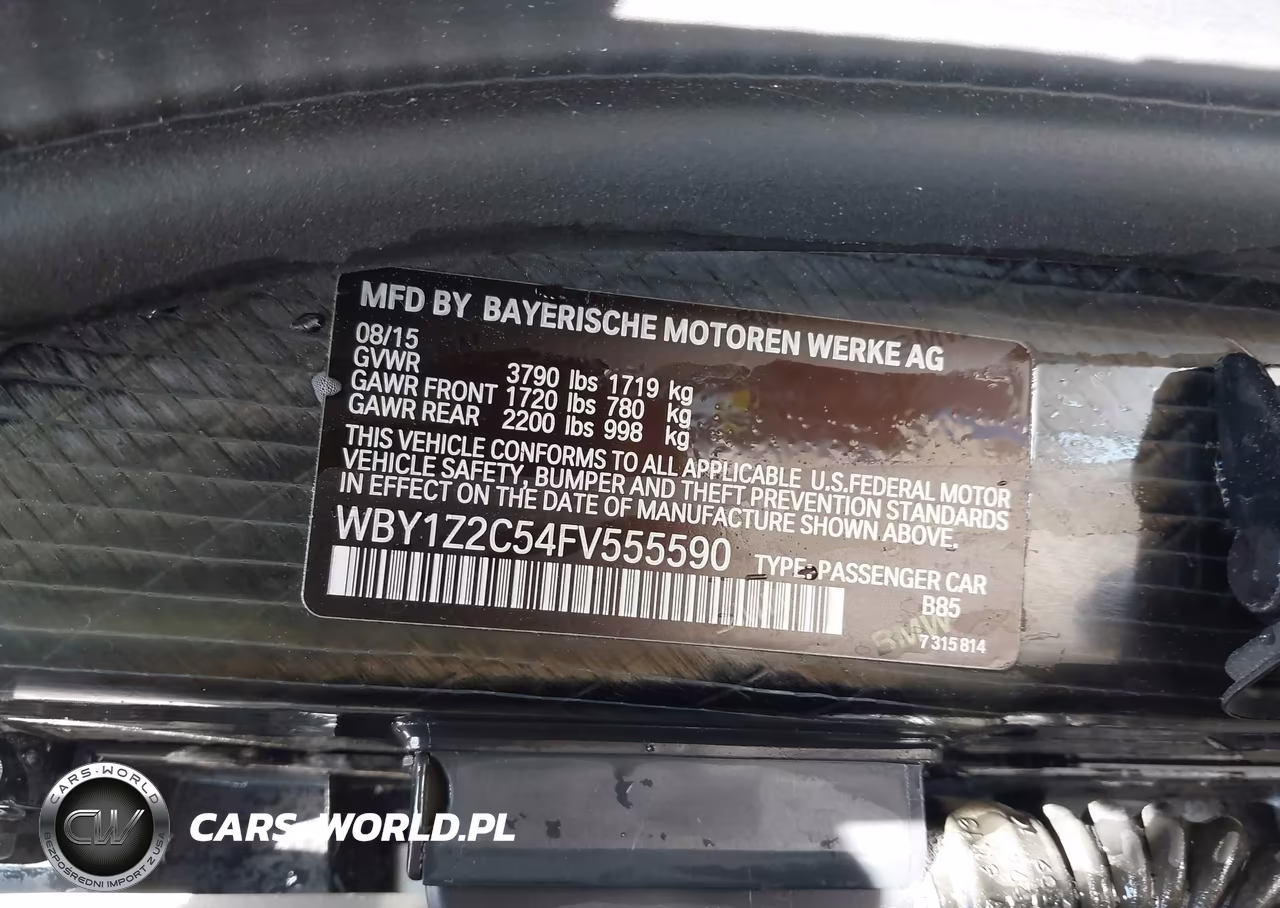 2015 BMW I3 VIN:WBY1Z2C54FV555590 - 9