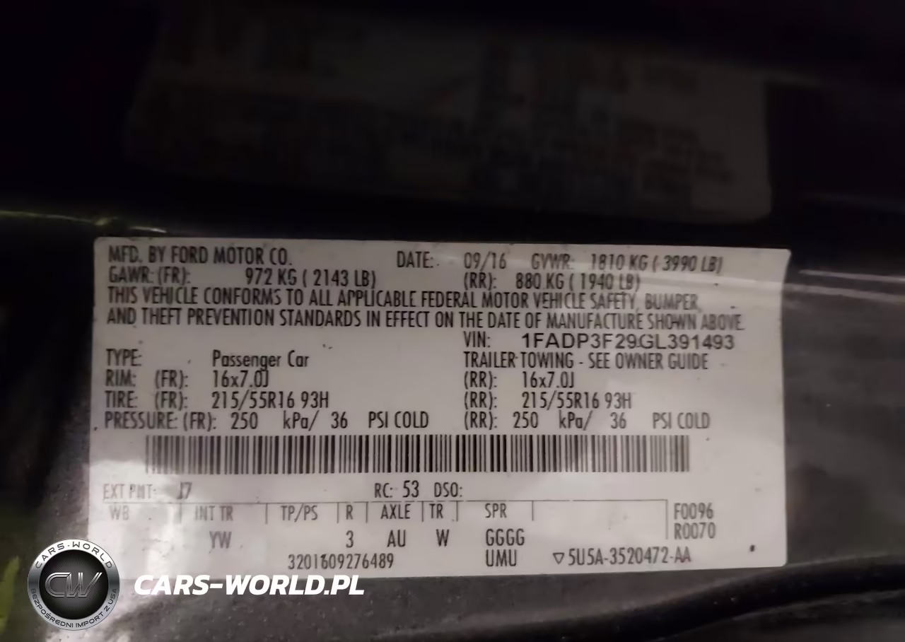 2016 Ford Focus Se VIN:1FADP3F29GL391493 - 9