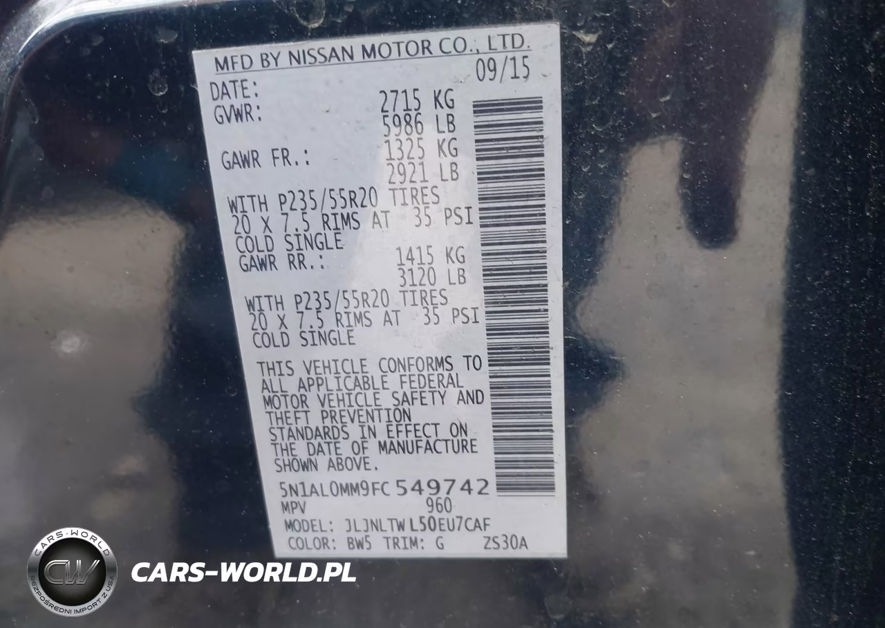2015 Infiniti Qx60 VIN:5N1AL0MM9FC549742 - 9