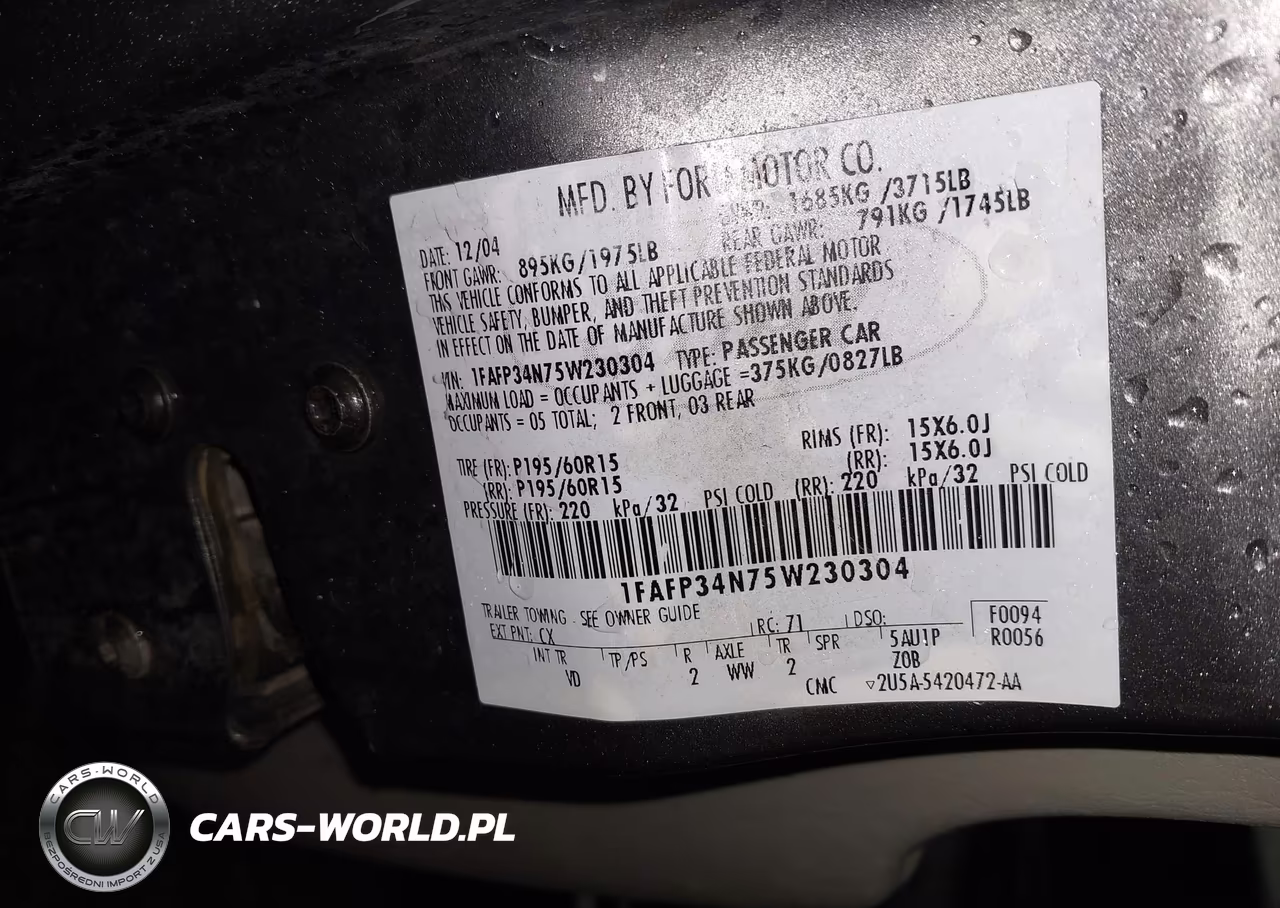 2005 Ford Focus Zx4 VIN:1FAFP34N75W230304 - 9