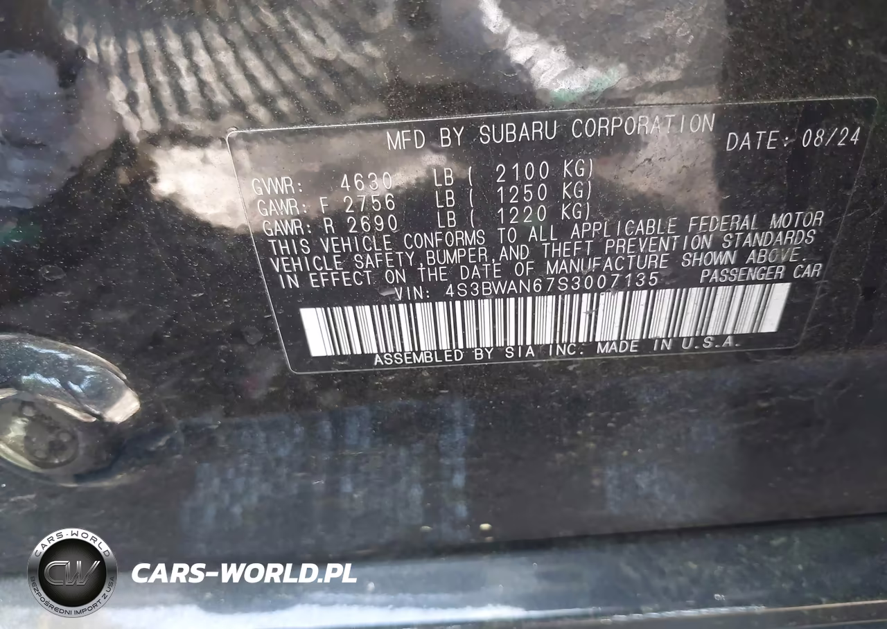 2025 Subaru Legacy Limited VIN:4S3BWAN67S3007135 - 9