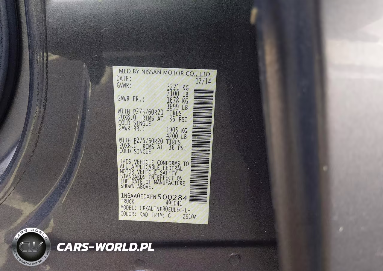2015 Nissan Titan Sv VIN:1N6AA0EDXFN500284 - 9